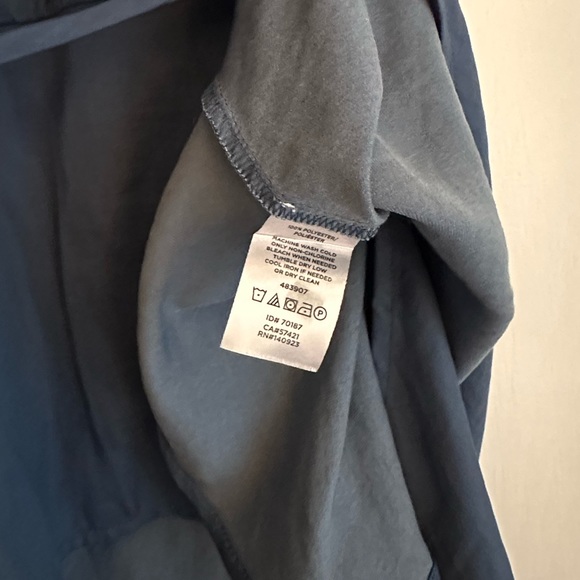 LOFT - Blue Wrap Blouse with Flutter Sleeves - Picture 5 of 5